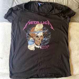 H&M Divided Metallica Slub Shirt